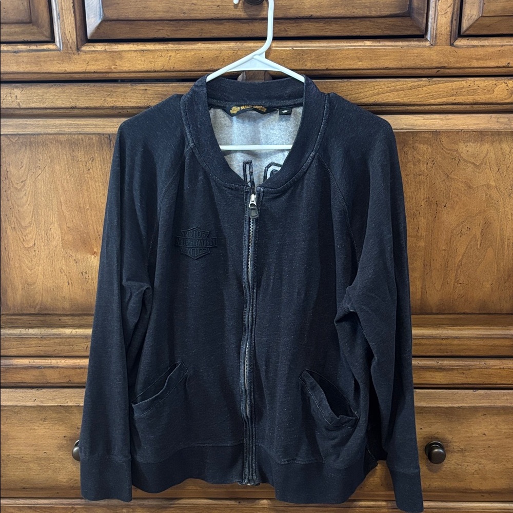 Harley-Davidson Black Casual Zip-Up Jacket